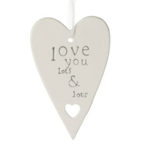 Hanging Ceramic Heart Plaque