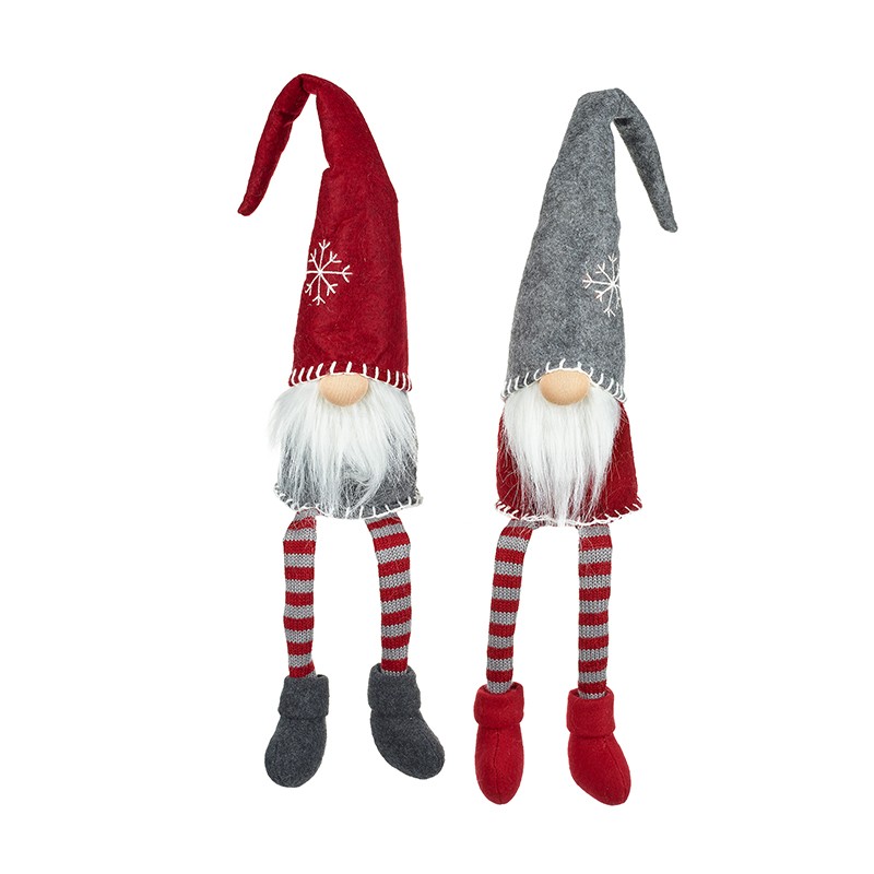 Long Legged Fabric Red & Grey Gonks